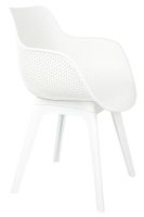 Krzesło ogrodowe LANDI KH010100213 z oparciem białe