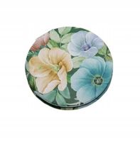 Eleganckie lusterko kieszonkowe 7 cm podwójne kwiaty wielokolorowe