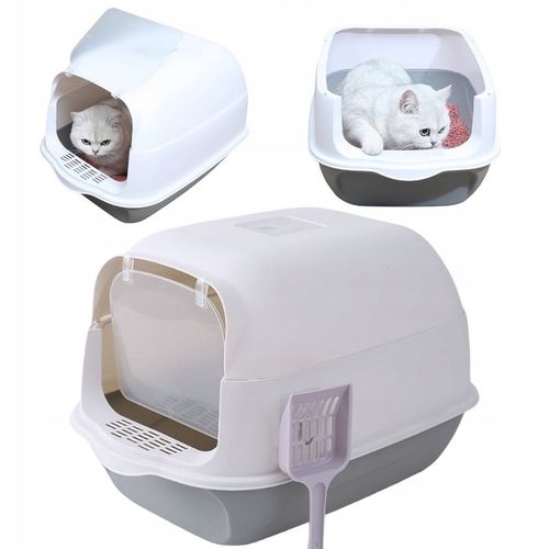 Kuweta dla kota z pochłaniaczem zamykana z łopatką Zestaw otwarta na Arena.pl