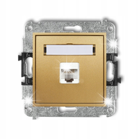 GNIAZDO KOMPUTER 1xRJ45 5e KARLIK MINI ZŁOTY