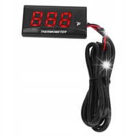 CYFROWY WSKAŹNIK TEMPERATURY WODY MOTOCYKLOWEJ SUPER SLIM LCD DC12V