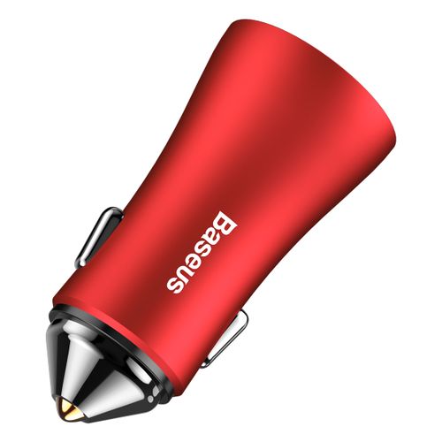 Ładowarka Samochodowa 2xUSB Baseus FastCharge 2.4A czerwony na Arena.pl