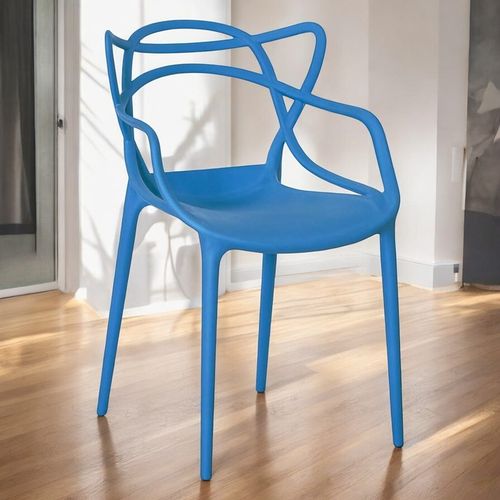 Krzesło Ogrodowe Tarasowe Duże Wygodne Mocne Niebieskie Na Działkę Balkon na Arena.pl