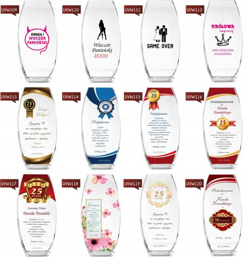 Wazon z grawerem PREZENT na ślub wesele rocznicę na Arena.pl