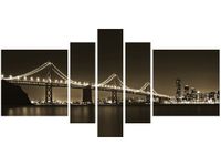 80CM 160CM OBRAZ 5 ELEM MOST NOCĄ TANEL TEEMUSK DRUK ŚCIENNY