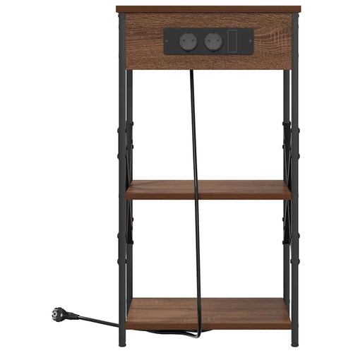 Szafka Nocna z półką 2 pcs Brązowy dąb 41 x 31 x 76 cm na Arena.pl