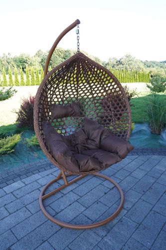 FOTEL WISZĄCY KOKON HUŚTAWKA BRĄZOWY TROPIKAL na Arena.pl