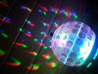 DUŻA ŻARÓWKA KULA DIODOWA DISCO RGB 3x1w W-WA