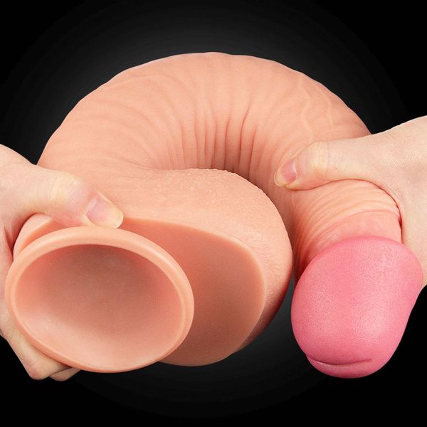 12"" Dual Layered Platinum Silicone Cock zdjęcie 5