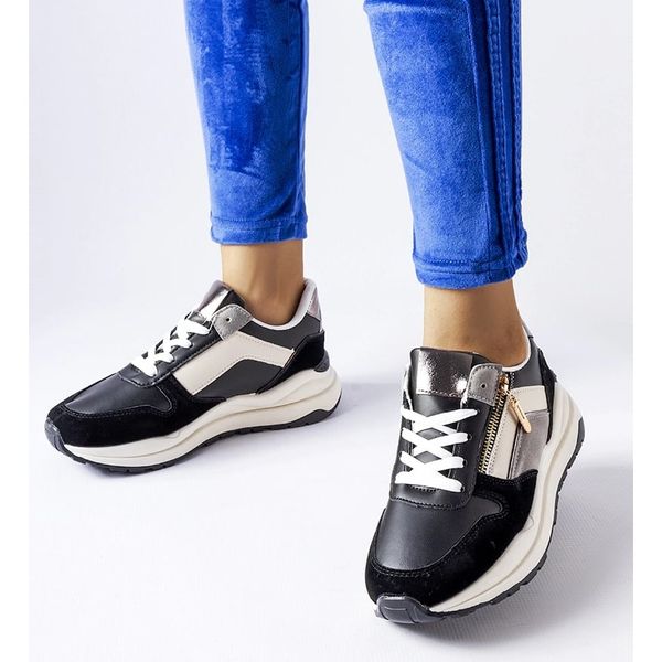 Biało-czarne sneakersy r.38 zdjęcie 2