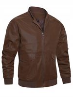 E19X001 BRĄZOWA KURTKA EKOSKÓRA ZAMEK SHEIN XXL