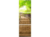 90X30CM SCHODAMI GÓRĘ TRÓJ OBRAZ DRUK