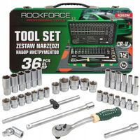 ROCKFORCE ZESTAW KLUCZY 36 ELEMENTÓW 1/2" 8-32mm