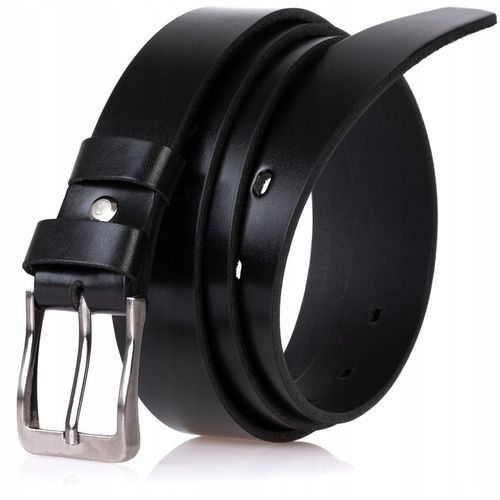 SEPHER Pasek Męski Skórzany CZARNY garnitur spodni na Arena.pl