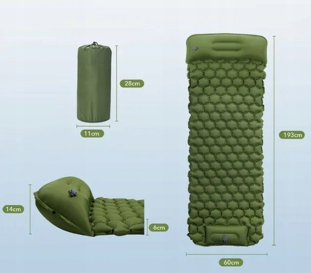 MATA KARIMATA 3D MATERAC SAMOPOMPUJĄCY POMPKA PODUSZKA + GRATIS 198x60x8cm zdjęcie 6