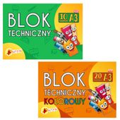 blok techniczny a3 biały + kolorowy
