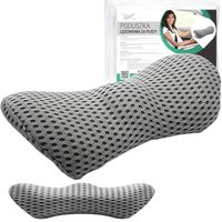 PODUSZKA ORTOPEDYCZNA DO SPANIA SAMOCHODU LĘDŹWIOWA NA FOTEL PIANKA MEMORY