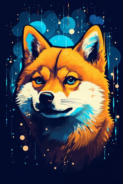 Plakat 40x60cm Lisek w Kosmosie zdjęcie 1