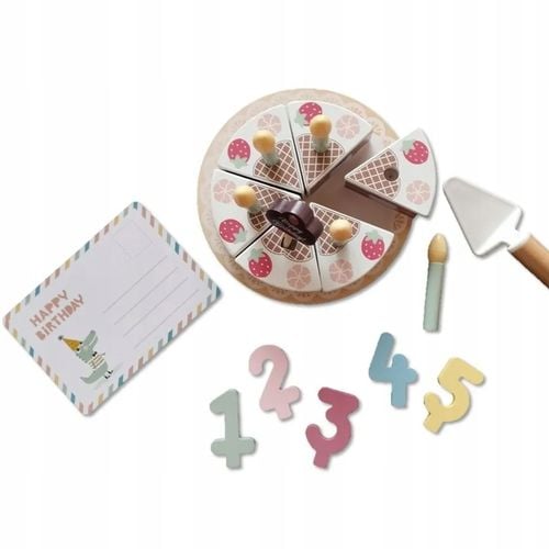 Drewniany Tort Urodzinowy ze Świeczkami Rzepy TOOKY TOY na Arena.pl