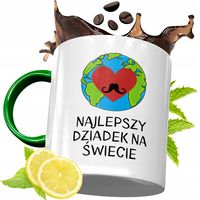 Kubek Zielony Dla Dziadka Na Prezent Urodziny Z Nadrukiem Ze Zdjęciem
