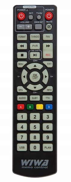 Oryginalny PILOT MEMO do dvb-t2 WIWA h265 lite mini maxx MINI LED zdjęcie 1