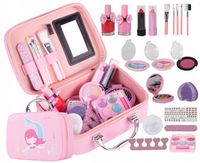 ZESTAW DO malowania MAKIJAŻU PAZNOKCI MAKEUP MANICURE KOSMETYKI W WALIZCE