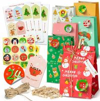 KALENDARZ ADWENTOWY ŚWIĄTECZNY EKO EKOLOGICZNY KOLOROWY SWIETA Zrób to Sam