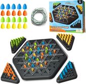 Gra Strategiczna Triggle Planszowa Trójkąty Gumki 3D Logiczna Edukacyjna