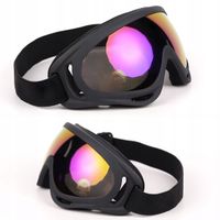 2X GOGLE NARCIARSKIE DAMSKIE MĘSKIE NA NARTY SNOWBOARD FILTR UV CZARNE