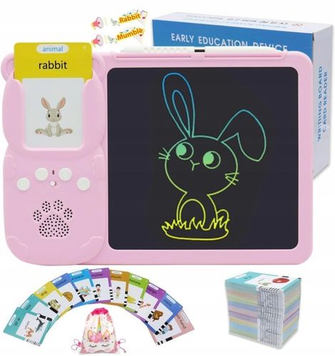 CZYTNIK KART TABLET DO NAUKI ANGIELSKIEGO SŁÓWEK 2W1 112 KART 224 SŁÓWKA na Arena.pl