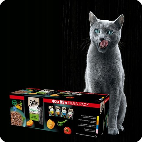 MOKRA KARMA SHEBA NATURE'S DLA KOTA WYBÓR SMAKÓW W SOSIE SASZETKI 40X85G na Arena.pl