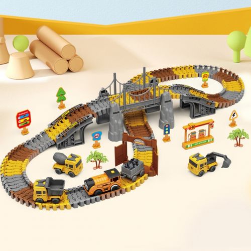 WOOPIE Tor Samochodowy XXL Kolejka Elektryczna Plac Budowy 174 el. na Arena.pl