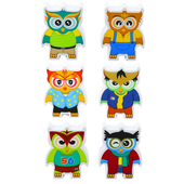 ZESTAW GRA EDUKACYJNA SÓWKI UKŁADANKA DLA DZIECI