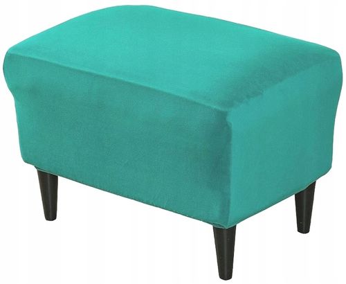 POKROWIEC NA PODNÓŻEK PUF WELUR JASNY TURKUSOWY na Arena.pl