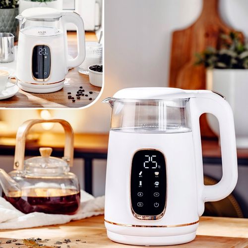 Czajnik elektryczny szklany LED 1,7L 2200W Regulacja temperatury Adler na Arena.pl