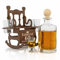 Karafka fotel bujany barek PREZENT na urodziny 60