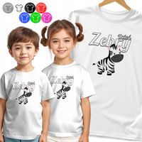 KOSZULKA DZIECIĘCA - ZEBRA NA DZIEŃ ZEBRY DNI SZKOLNE PRZEDSZKOLE - 146 L