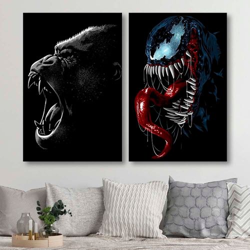 Obraz na płótnie – Canvas, Okrzyk goryla 40x60 na Arena.pl