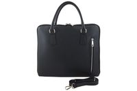 Skórzana torba na laptopa Casual - Czarna