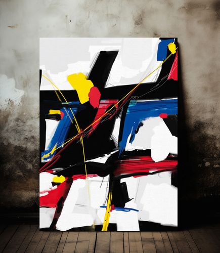 Obraz na płótnie mondrian abstrakcyjny wzór 50x70 cm na Arena.pl