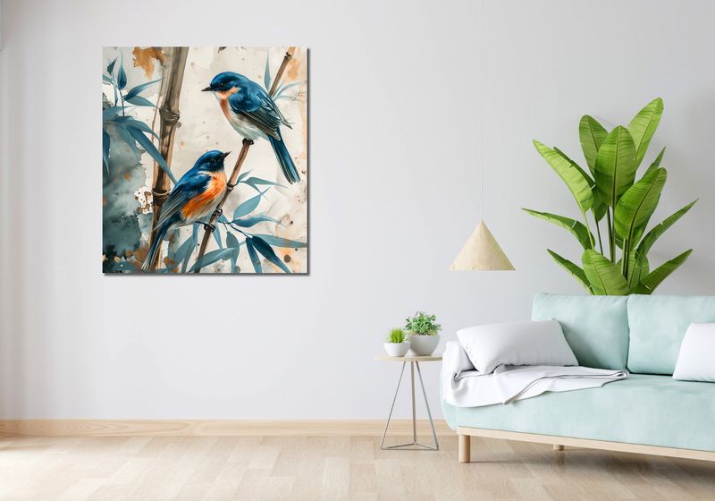 Obraz 90x100cm Trzy Ptaki zdjęcie 2