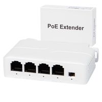 EXTENDER POE SWITCH POE DO KAMER 4 PORTOWY 1xPoE IN 3xPoE OUT