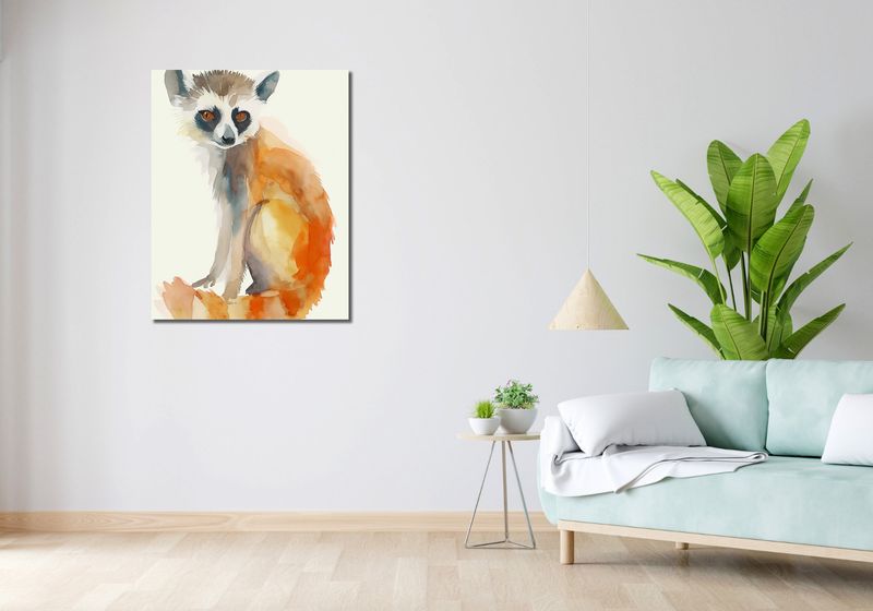 Obraz 70x90cm Lemurek zdjęcie 2