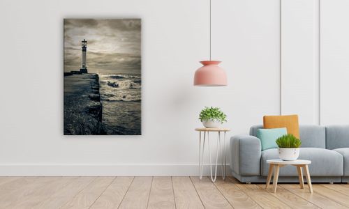 OBRAZ NA PŁÓTNIE 054 Latarnia morska 60x90cm na Arena.pl