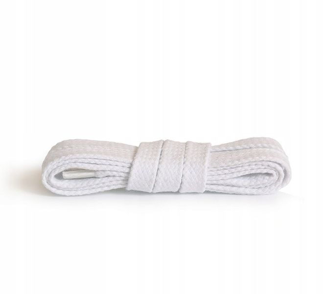 90 CM PŁASKIE BIAŁE - SZNUROWADŁA zdjęcie 1