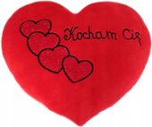 serce pluszowe "kocham cię" 20cm   s1438