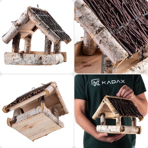 KARMNIK DLA PTAKÓW DUŻY XXL DOMEK DREWNIANY WISZĄCY BUDKA OZDOBA DO na Arena.pl