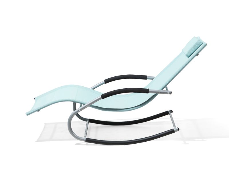 Leżak ogrodowy błękitny CARANO zdjęcie 7