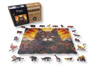 Puzzle Drewniane dla dzieci i dorosłych KittyFlowers KOT 250 el
