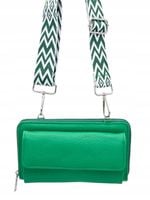 Torebka listonoszka portfel etui na telefon pasek BOHO zielony LDA010